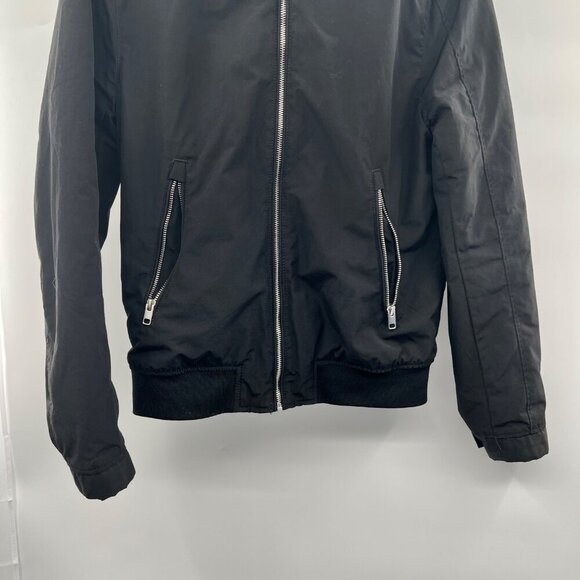 H&M Women's Full Zip Jacket Collared Zip Pockets Black Size Small - Picture 2 of 9